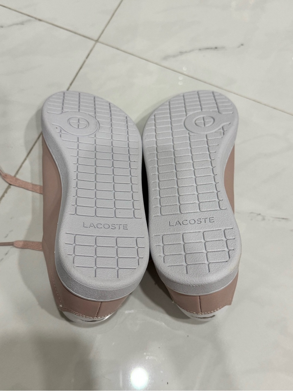 Lacoste Women’s Blush Pink Low-Top Leather Sneakers - Picture 5 of 5